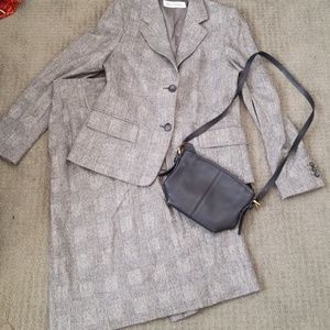 Max Mara Wool Blazer Skirt Suit